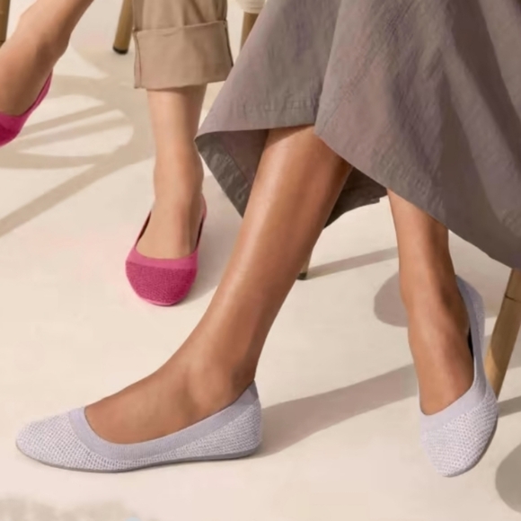 allbirds Shoes - Allbirds Tree Breezers Ballet Flats Slate Gray Knit Comfy Slip-on Shoes Size 9